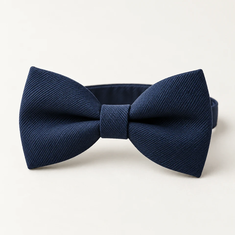 AI-generated unbranded bow ties design concept on an off-white background